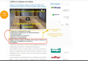 ORFEX sistema de estiba para contenedores marítimos