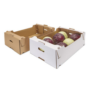 caja de verduras y frutas, alta